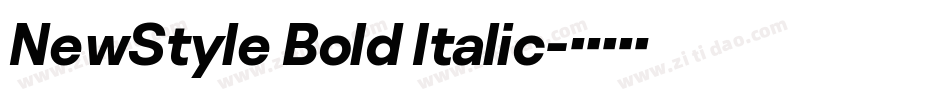 NewStyle Bold Italic字体转换